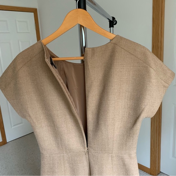 J. Crew Dolman Double Serge 100% Wool Career Dress Tan Size 8 - Picture 7 of 16